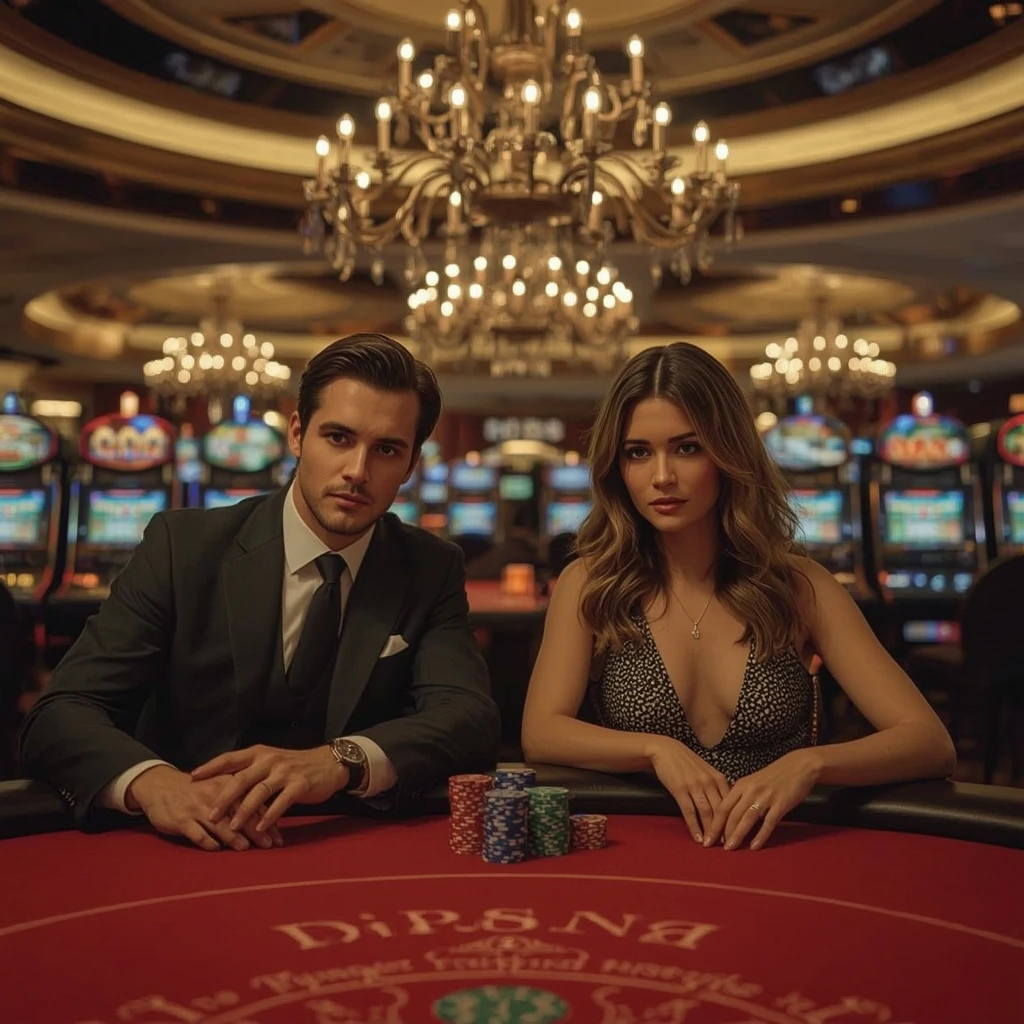 Deux joueurs de poker dans un Jelly Bean Casino